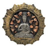 Placa Mandala Buda Indu Wiccaa 42cm Resina