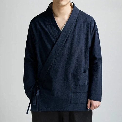 Suéter Tipo Cárdigan Tipo Kimono Para Hombre Chaqueta De Li