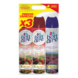 Ambientador Aerosol 400 Ml X 3 Frutos Rojos-lavanda