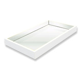 Bandeja Espelhada Laqueada Decorativa Cor Branco