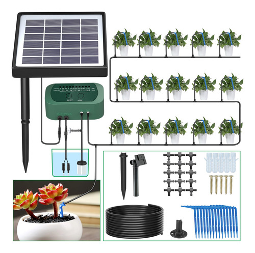 Soulbay Kit De Riego Por Goteo Automatico Solar, Sistema De 