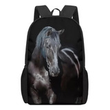 Cumagical Caballo Negro Mochila Mochila Mochila Casual Mochi