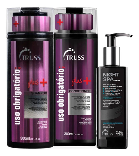 Truss Plus Mais Shampoo Condi 300ml +night Spa - Sérum 250ml