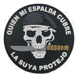 Parche Insignia Pvc Quien Mi Espalda Cubre La Suya Protejo