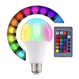 Lâmpada Led Rgb Colorida Com Controle Remoto 5w E27 Bivolt C