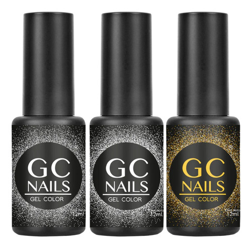 Pack 3 Glitter, Gel Uñas 1 Paso, Belcolor.  Gc Nails
