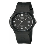 Reloj Casio Mw59-1bvdf Cuarzo Hombre Color De La Correa Negro Color Del Bisel Negro Color Del Fondo Negro