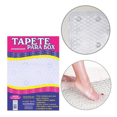 Tapete Box Banheiro Antiderrapante De Chuveiro Tapetinho Top