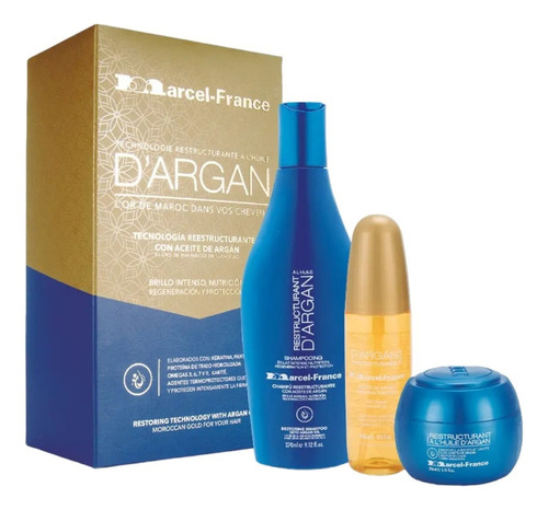 Aceite De Argán, Kit , Reestructurante, Marcel France