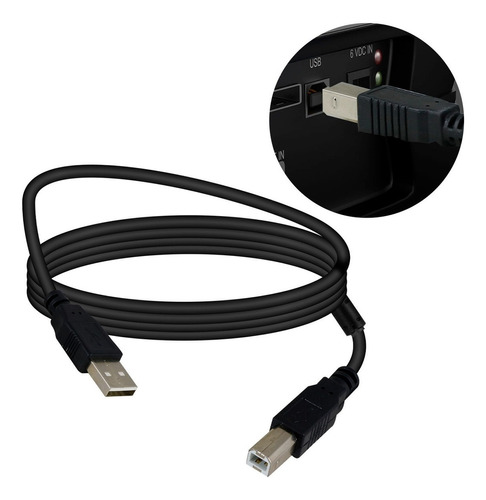 Cable Para Impresora 1.3m Usb A-b Proyector Multifuncional