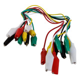 Cables Caimán Colores Surtidos Conector Clip X10 Unidades #1