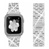 Malla Diamantes De Imitacion Para Apple Watch De 38mm -plata