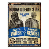 Cartel De Chapa Cine Star Wars Vader Vs Kenobi X946