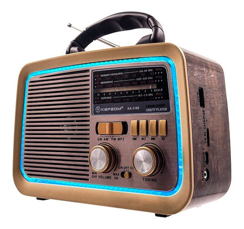 Caixa Som Antigo Rádio Retrô Vintage Bluetooth Am Fm Sw Usb