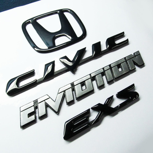 Emblemas Honda Civic Emotion Maleta Exs Pega 3m Foto 2