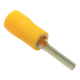 Terminal Pino Pre Isolado 4mm À 6mm Amarelo Pacote 10 Peças