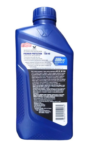 Aceite 15w40 Semi Sintetico Valvoline Pack 12lts + 2filtros Foto 3