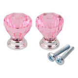 2 Unids Cristal Diamante Pequeña Sala De Cristal Rosado