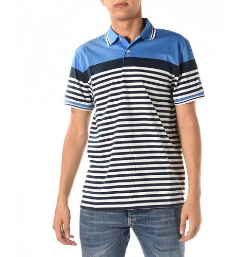 Chomba Hombre Oxford Polo Club Titan Rayada Mc Azul F Pre