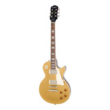 Guitarra Eléctrica EpiPhone Les Paul Standard De Caoba Metallic Gold Con Diapasón De Palo De Rosa