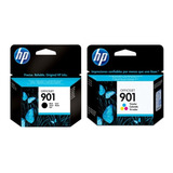 Pack Cartucho Hp 901 Negro + 901 Color Original