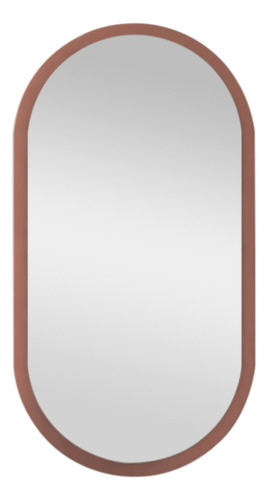 Espelho Oval Decorativo Para Hall 75x40cm - Rosê Gold