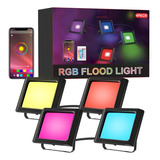 Luces Led Rgb Flood Para Exteriores, Impermeables, De Colore