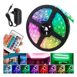 Cinta Tira De Luz Led Rgb 5mts Mando A Distancia