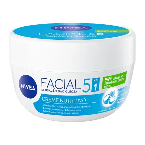 Nivea Creme Nutritivo 5 Em 1 - Hidratante Facial 100g