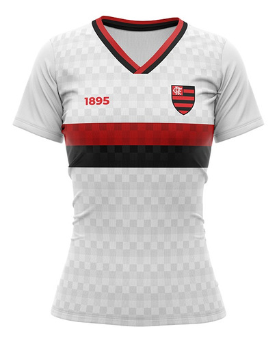 Camiseta Feminina Flamengo Schoolers Em Dry Max 1895 Silk