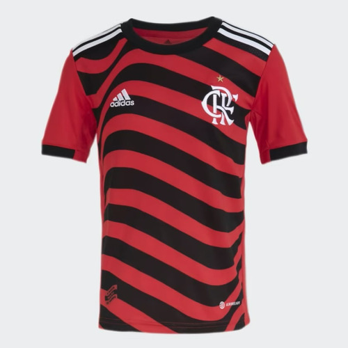 Camisa 3 Cr Flamengo 22/23 Infantil - Vermelho adidas Hd3789