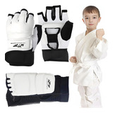Taekwondo Equipo Táctico 4pcs,guantes Taekwondo Medio Dedo