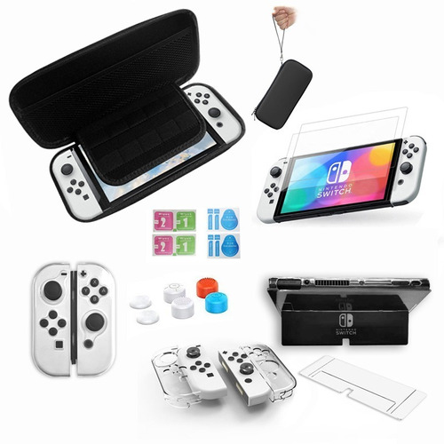 Kit De Accesorios Estuche Para Nintendo Switch Oled 16 En 1