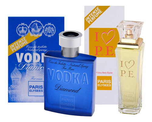 Kit Vodka Diamond E I Love Pe - Paris Elysees