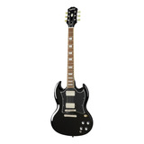 Guitarra Elétrica EpiPhone Inspired By Gibson Sg Standard De  Mogno Ebony Brilhante Com Diapasão De Louro Indiano