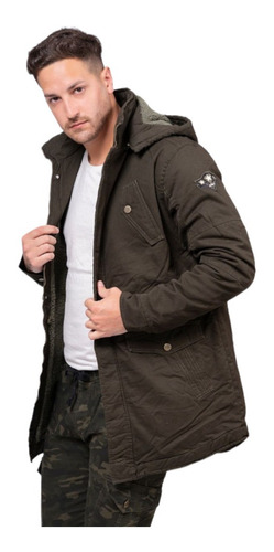 Campera Parka Hombre Gabardina Corderito Talles Especiales 