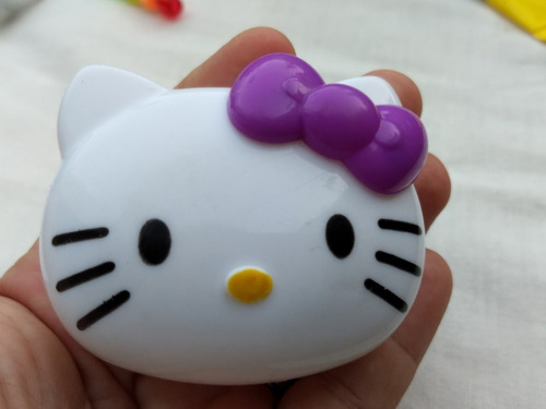 Mini Porta Treco Porta Jóias - Gata Hello Kitty + Laço Roxo