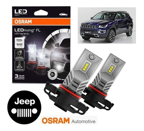 Kit Led Osram Luz Diurna Drl Jeep Compass 17+ (específico)