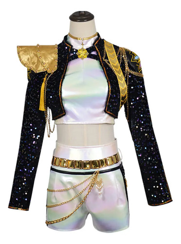 Cosplay De Rumi Black, Grupo De Chicas K-pop Demon Hunter,grupo Femenino De K-pop Para Adultos/niños Black Cos Rumi
