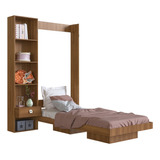 Cama Plegable Vertical 1 Plaza Vancouver Nogal