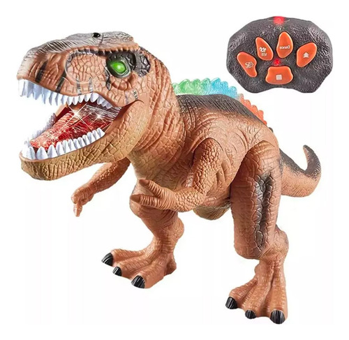 Dinosaurio T-rex Control Remoto Luces Led Y Sonidos Niños