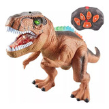 Dinosaurio T-rex Control Remoto Luces Led Y Sonidos Niños