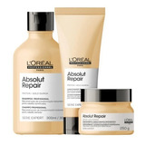 Kit L'oreal Absolut Repair Gold Quinoa Shampoo+ Cond+másc Pq