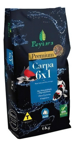 Ração Poytara Carpa Mix 6x1 - 6kg