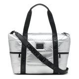 Bolsa Maleta Plateada Dkny Avia Weekender Elegante