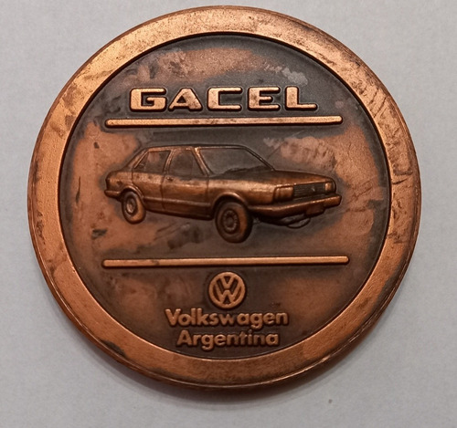 Antigua Medalla Gacel Volkswagen Argentina 1983