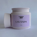 Vela De Lavanda Massagem  100 G Pavio De Madeira Vegana 