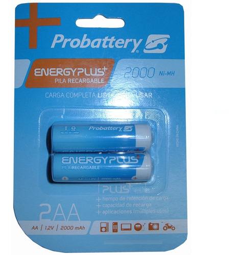 Pilas Recargables Probattery Aa Niquel-metal 2000 Mah