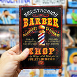 Cartel Chapa Retro Vintage Barberia Barber Apto Exterior 