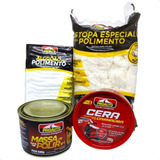 Kit Polimento Massa Polir N2 + Cera + Estopa + Algodão + Nf